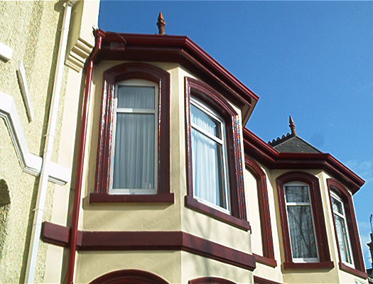 red guttering for bay windows plymouth