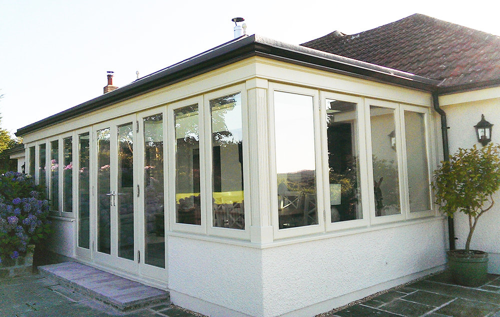 white guttering for conservatories cornwall