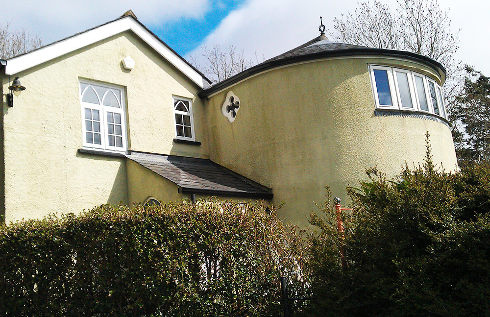 replacement turret and circular gutters devon